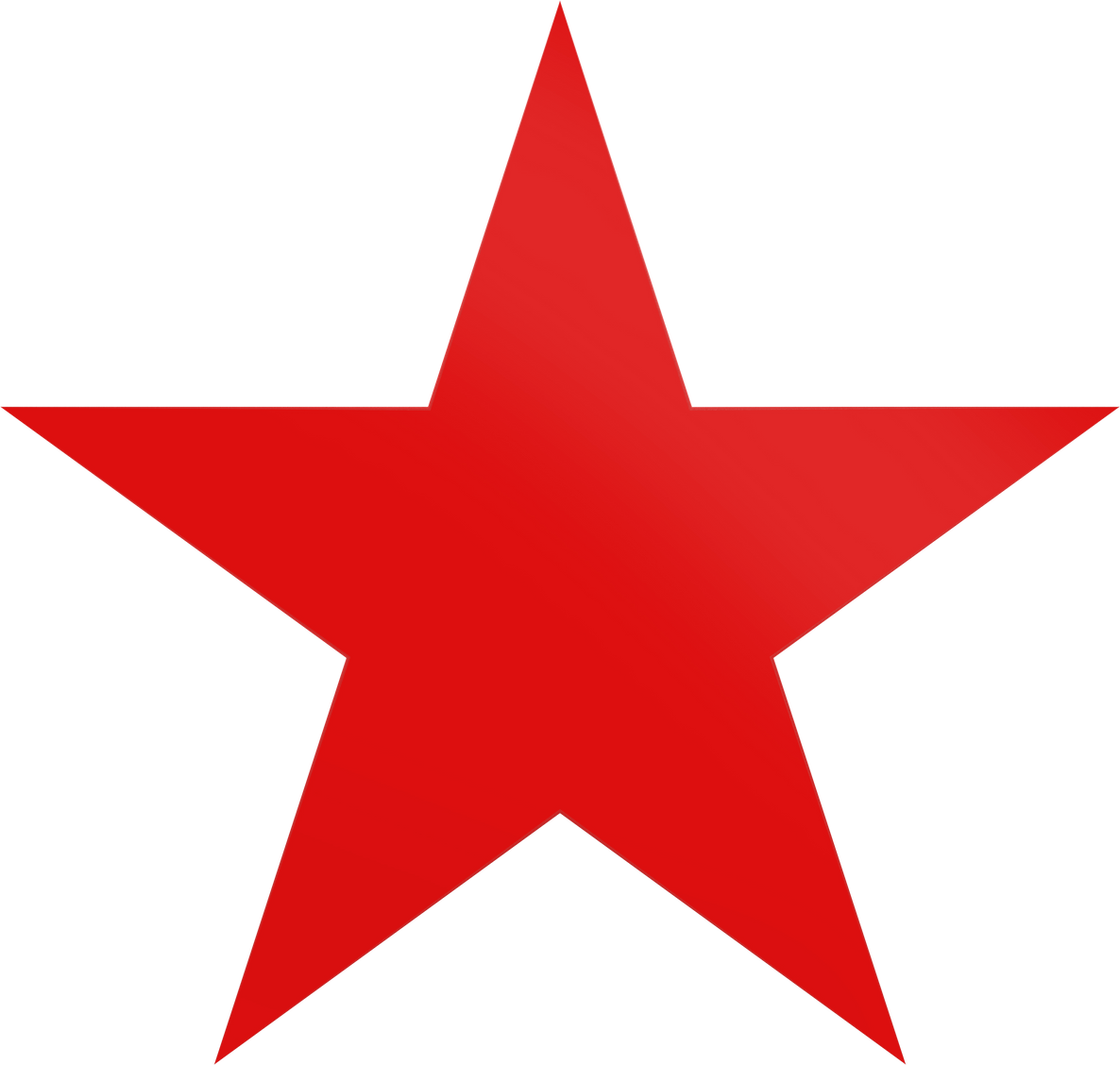 Christmas Red 5 Point Star
